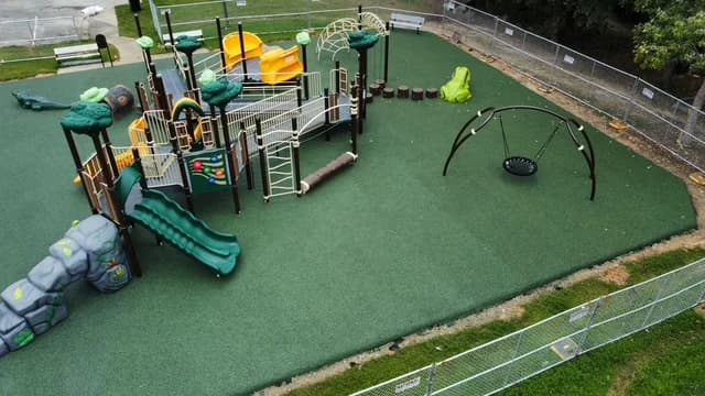 Community Play Areas at a completed playground