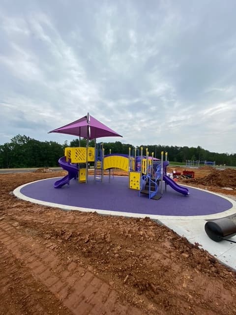 Playground Surfacing at a completed playground